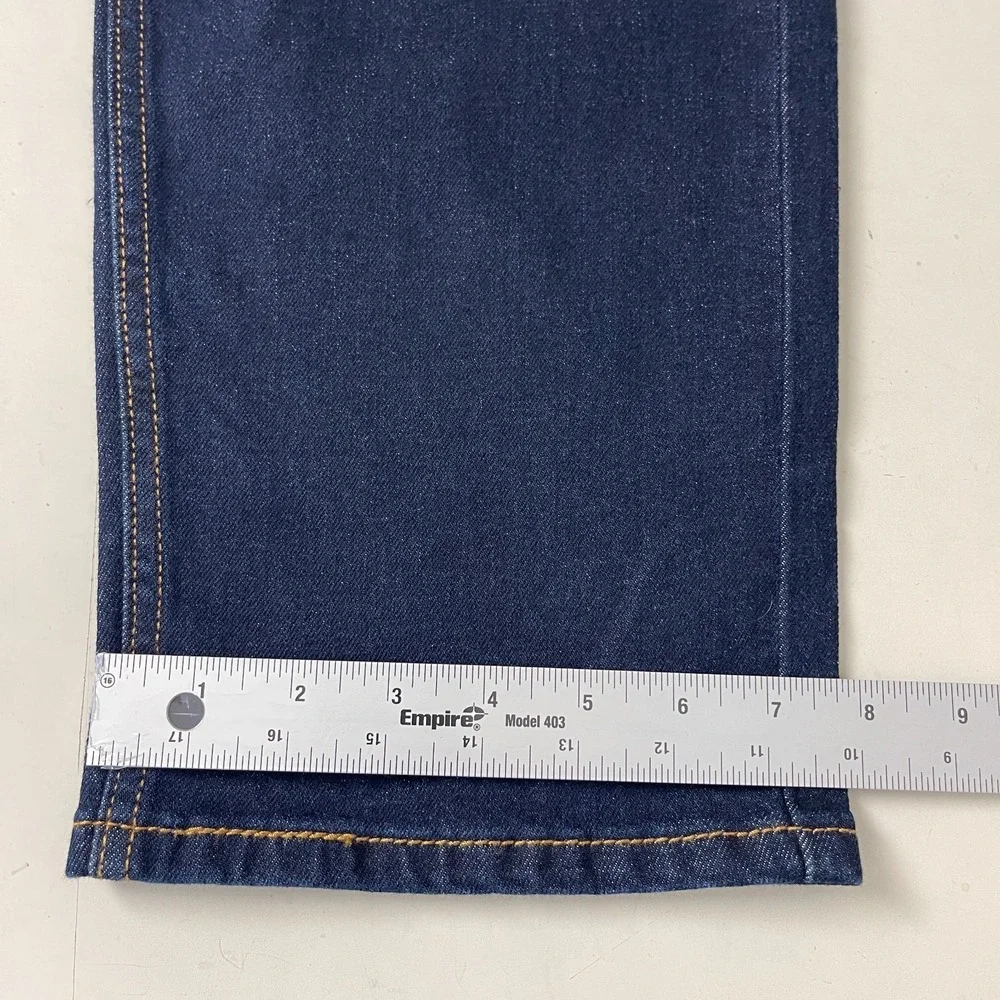 Levis 502 Jeans Mens 36x32 Blue Taper Dark Wash Stretch Denim Preppy Minimalist